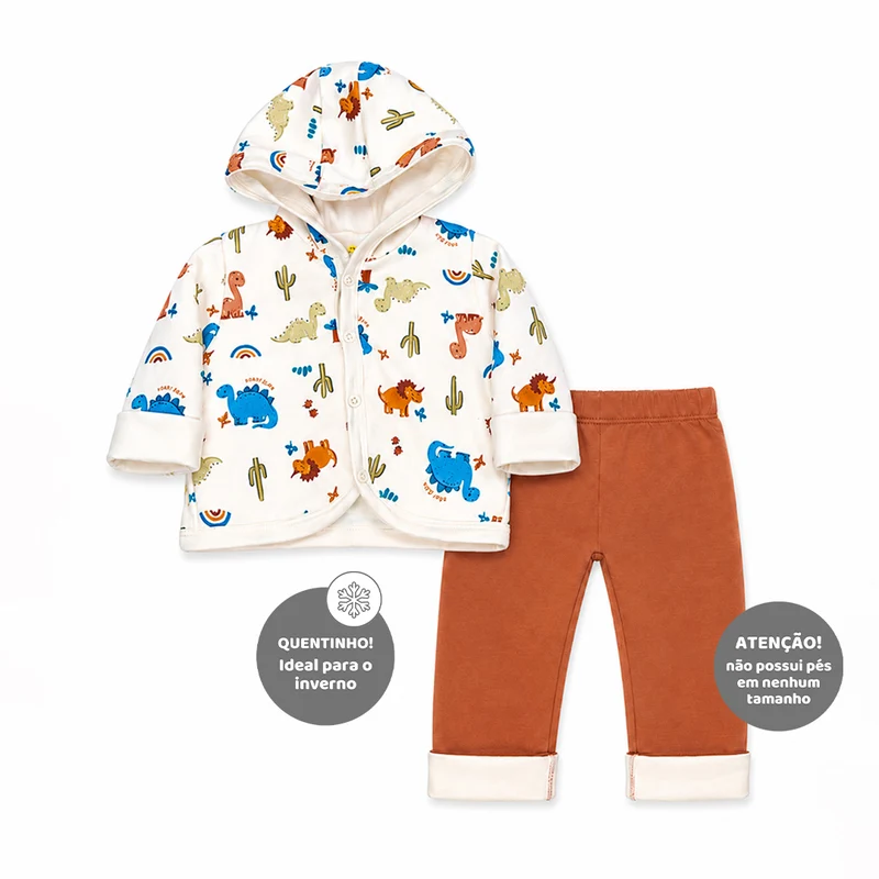 Conjunto Casaco e Calça Forrado Suedine e Microsoft Masculino Mini & Co – Dinos P