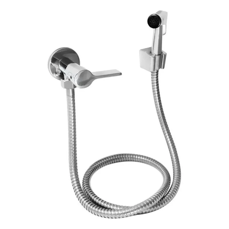 Ducha Higiênica Luxo 100% Metal Completa 1/4 De Volta C-65