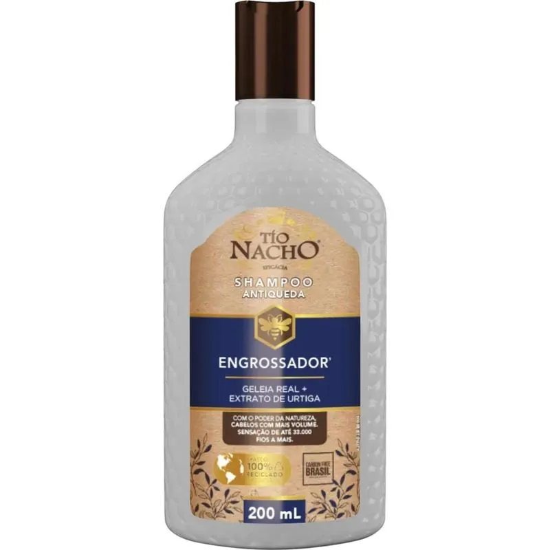 2x Shampoo Tío Nacho 200ml Engrossador
