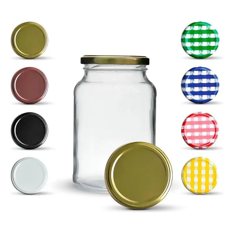15 Potes De Vidro Conserva 600ml + Tampas Metálicas E Lacres