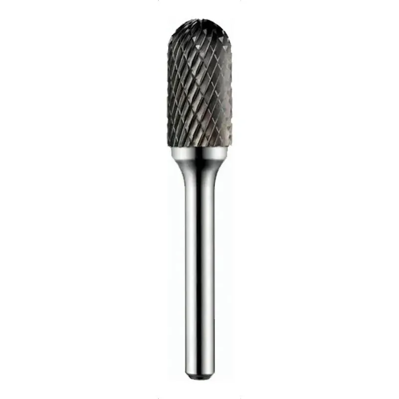 Lima Rotativa Cilíndrica Metal Duro 10mm Abaulada Haste 1/4
