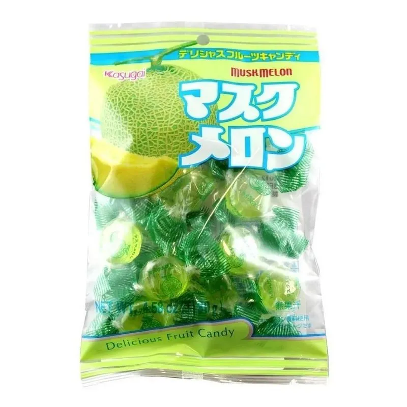 5x Bala Kasugai Musk Melon 131g Sabor Melão Importado Do J
