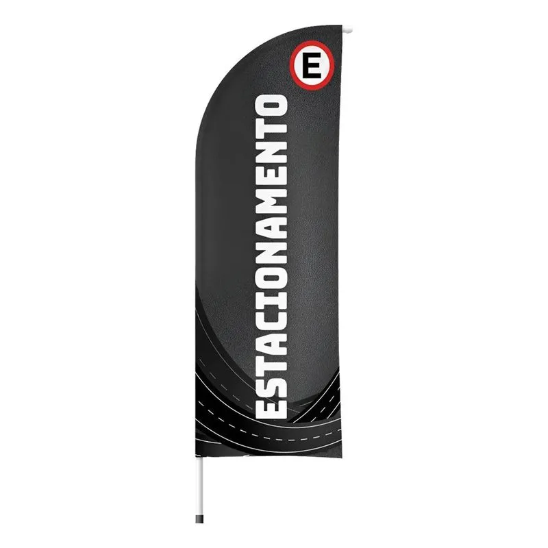 Wind Banner Dupla Face Somente Bandeira 2m V Estacionamento