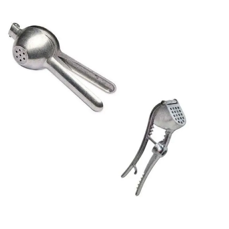 Kit Espremedores - Espremedor De Limão E Alho Aluminio