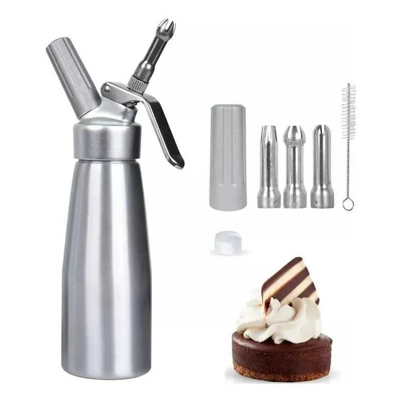 Garrafa De Chantilly Sifão Profissional Fpro Alumínio 1 Litro