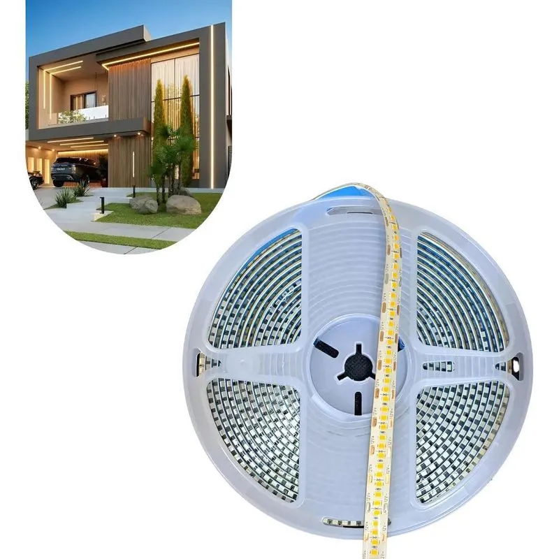 Fita Led 240 Leds 5 Metros 19w/m 12v Ip65 Pr Branco-frio