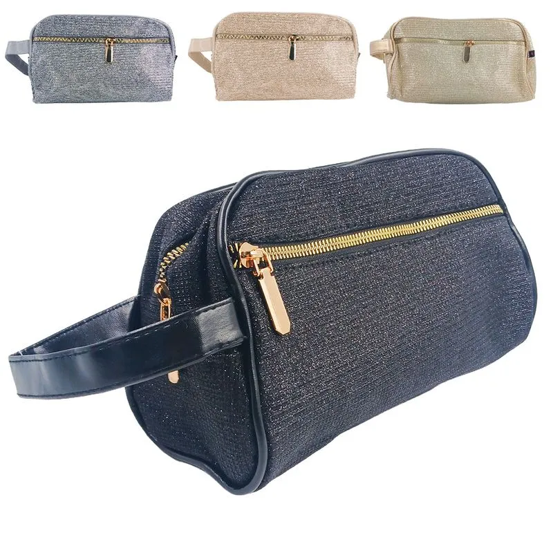 Nécessaire Jade Gliter 23x12cm em Poliéster Rubys
