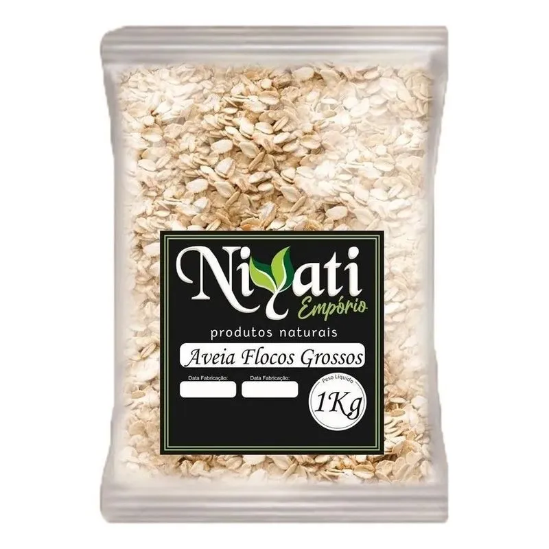 5x Aveia Flocos Grossos Safra Nova 1 Kg Rápido - Niyati
