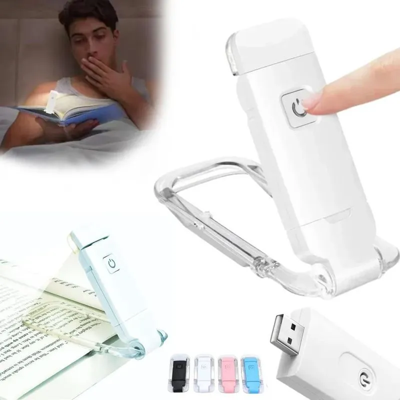 Luz De Leitura Recarregável De Livro Lumi Rosa Branco 127/22