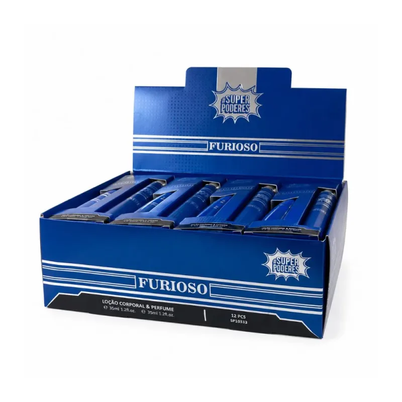 Box c/12 Kit Loção Corporal e Perfume Furioso Super Poderes