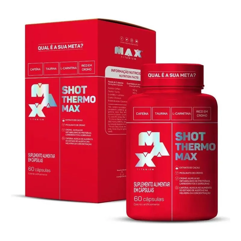Shot Thermo Max 60 Cáps - Pre Contest Max Titanium