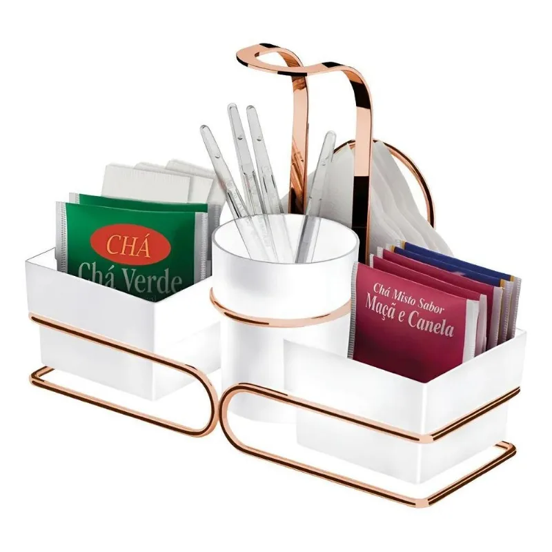 Suporte Café Porta Sachês De Açúcares Chás Colheres Future C