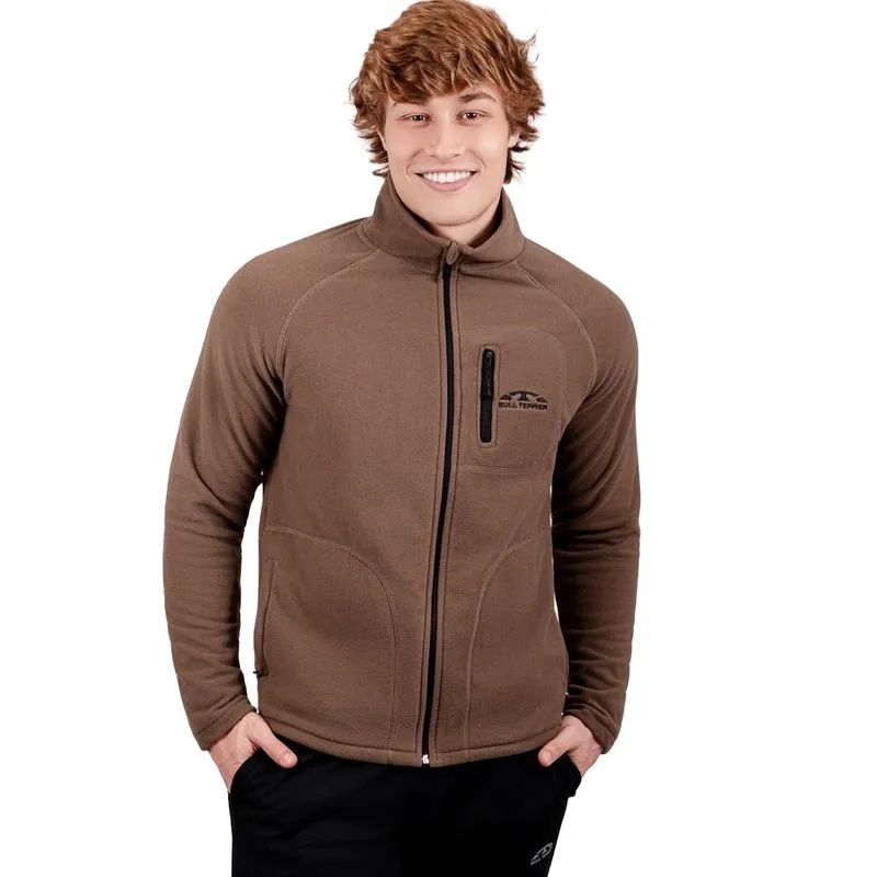 Casaco Térmico Bull Terrier Fleece Masculino Marrom Casual M