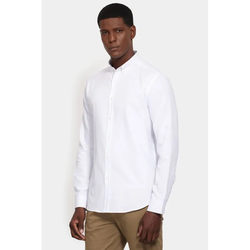 Camisa Manga Longa Slim Button Down Branco - M