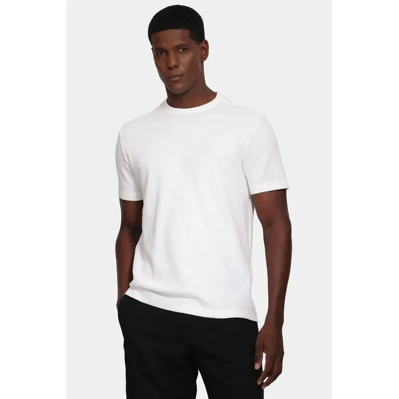 Camiseta Manga Curta Malha Quadriculada Off White - XGG