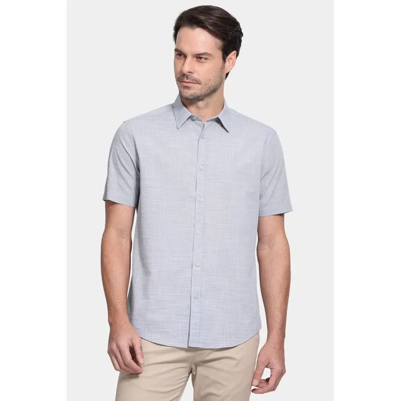 Camisa Manga Curta Slim Flame Bay Verde - GG