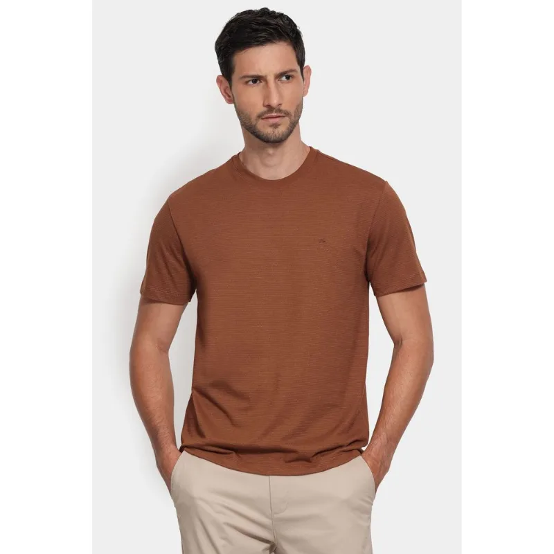 Camiseta Manga Curta Maquinetada Madeira - XXG