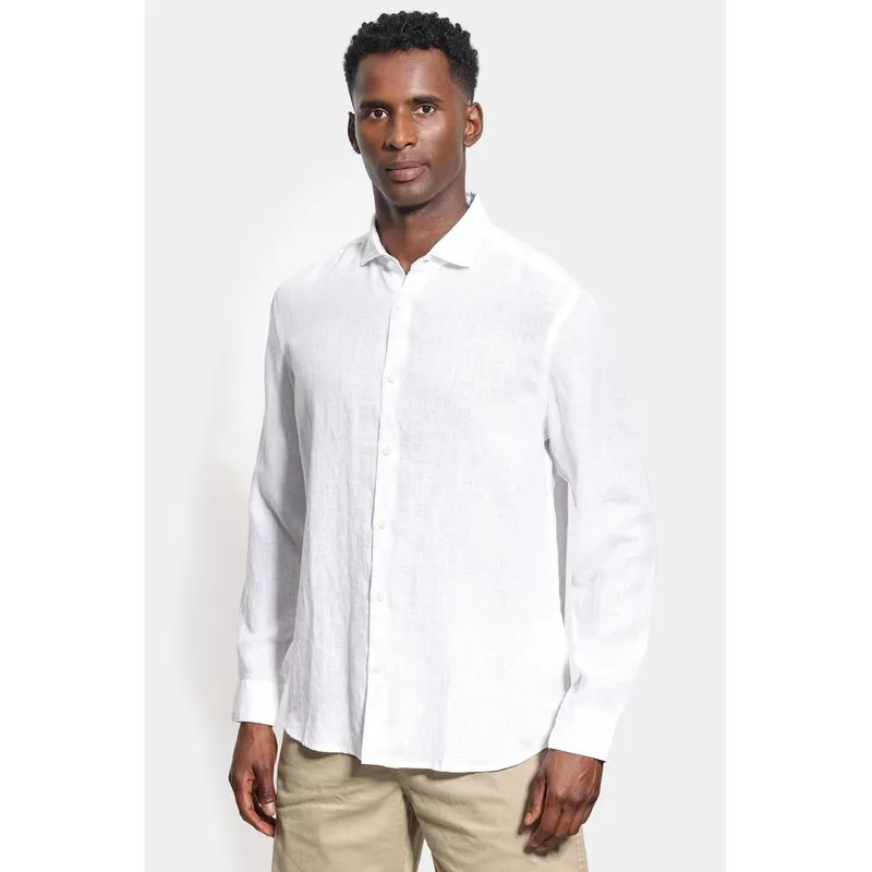 Camisa Manga Longa Regular Linho Malta Branco - G