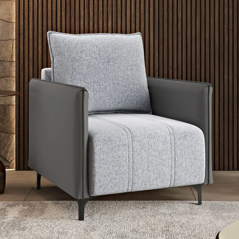 Poltrona 83cm Linho Duval Viero Móveis