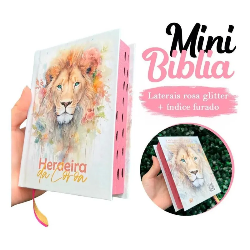 5x Mini Bíblia Feminina Infantil De Bolsa Com Índice Letra P