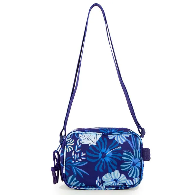 Bolsa Transversal Farm Chamego Hibisco do Mar Azul 78336798 UNICO