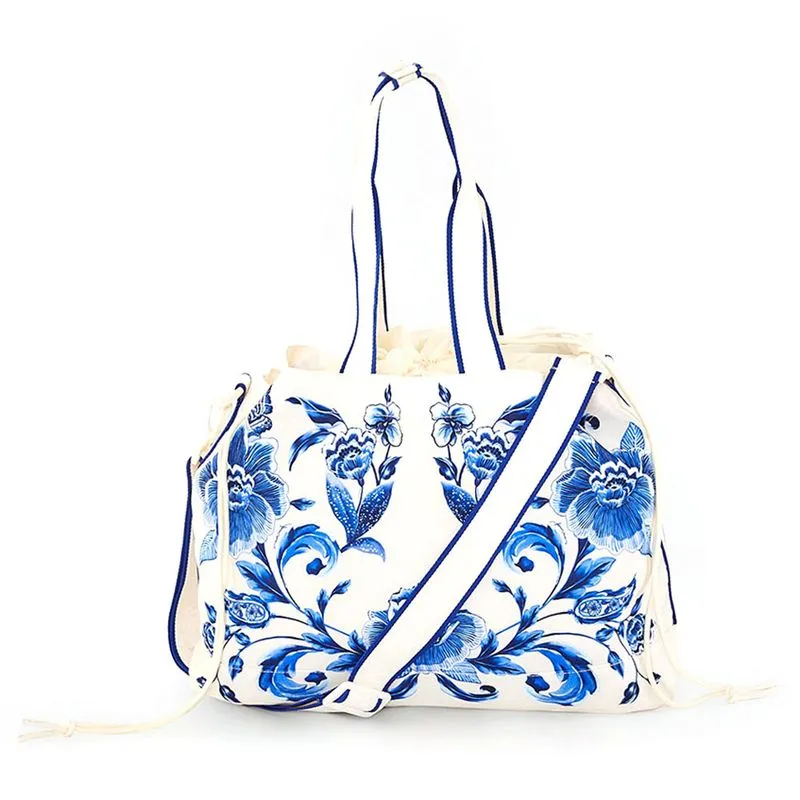 Bolsa de Ombro Farm Carioca Porcelain Azul 78340119 UNICO