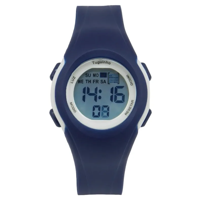 Relógio Menino Tuguir Digital TG30638 Azul e Branco