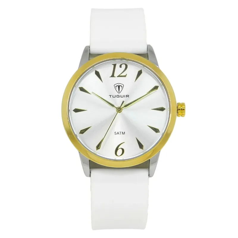 Relógio Feminino Tuguir Analógico TG30655 Prata, Dourado e Branco