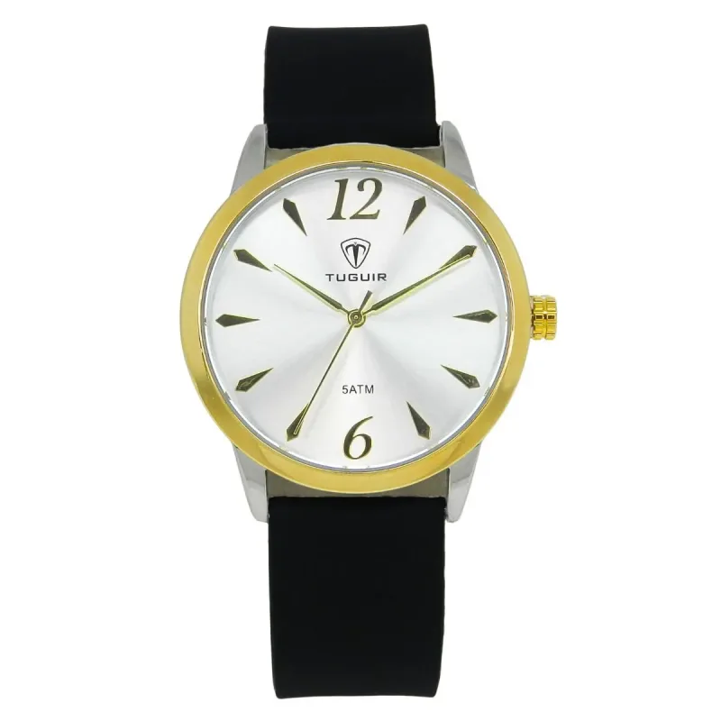 Relógio Feminino Tuguir Analógico TG30656 Prata, Dourado e Preto
