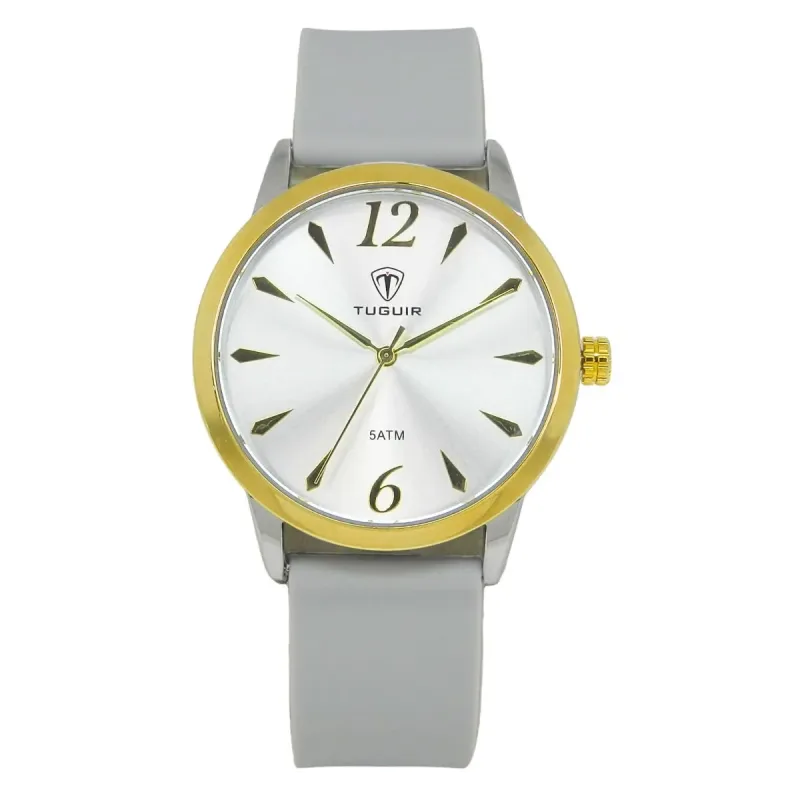 Relógio Feminino Tuguir Analógico TG30657 Prata, Dourado e Cinza