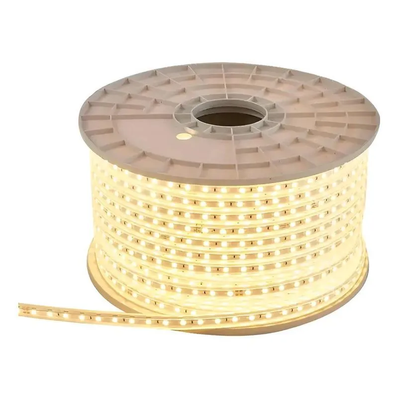 30m Luz Fita Led 5050 Branco-quente Ip65 Alto Brilho 14,4 12