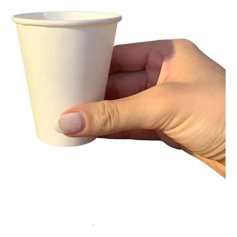 Copo De Papel Branco 180ml - 100 Unidades Biodegradável