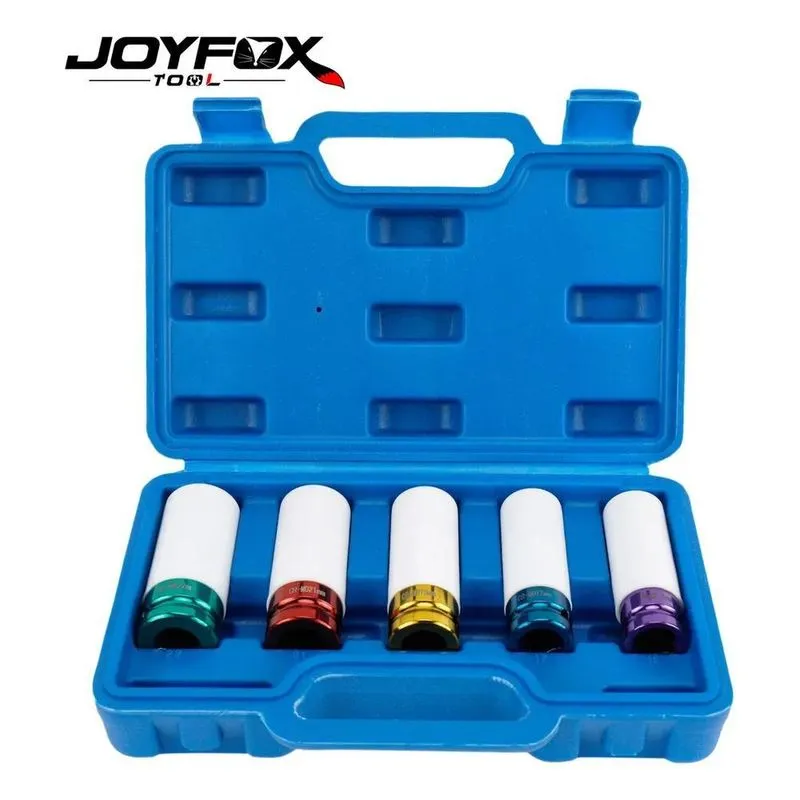5x Joyfox Jogo Soquete Impacto Longo Roda Liga Leve Encaixe