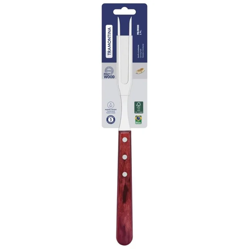 Kit 2 Garfos Trinchante Tramontina Polywood com Lamina em