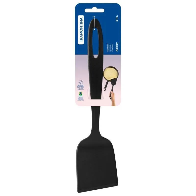 Kit 2 Espatulas Reta Tramontina Ability em Nylon Preto