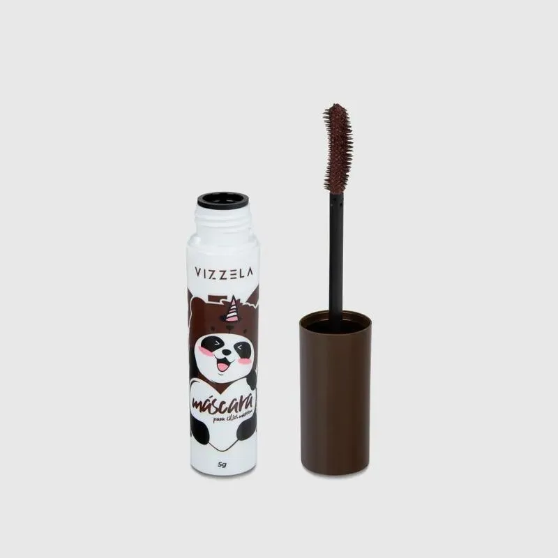 3x Máscara De Cílios Big No Panda Brown Vizzela Cor Marrom