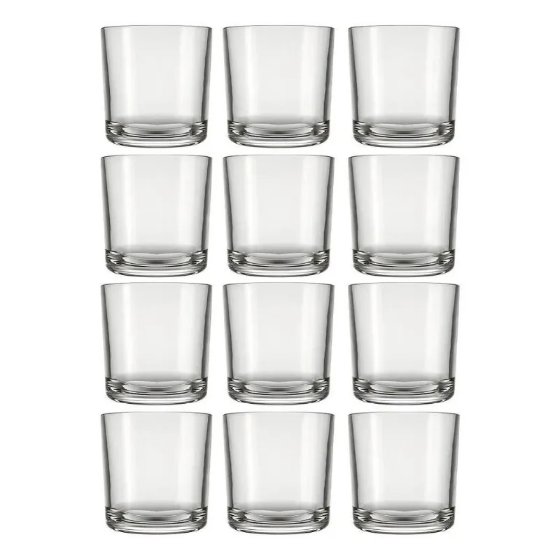 Jogo De 12 Copos De Vidro Para Whisky Bar Rocks 265ml Nadir