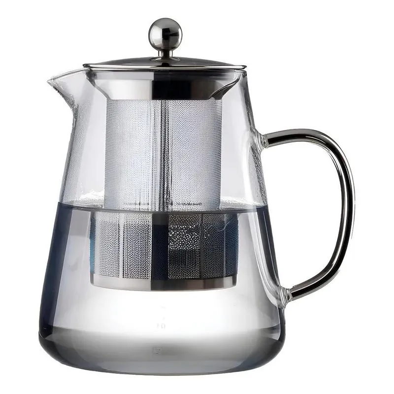 Chaleira Bule De Vidro Com Infusor De Chá Inox 750ml