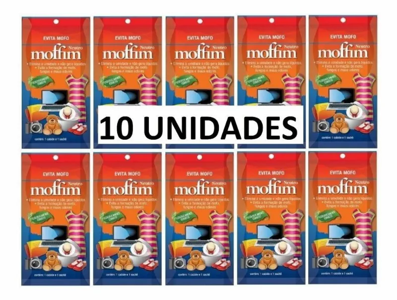 3x Kit 10 Evita Mofo Desumidificador Moffim 110g Roupa Close