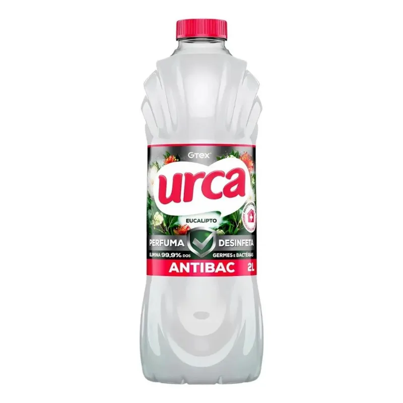 5x Desinfetante Pinho Urca 2 Litros Eucalipto Antibac Limp