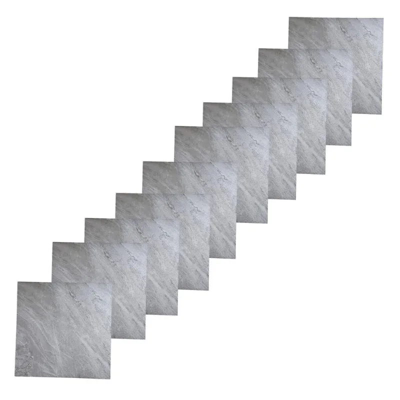 Piso Vinílico BSL3836 PVC Brilhante para Interno Cinza Leva Pro Pet 10 Unidades