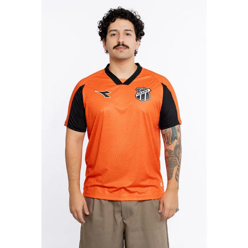 Camisa Ceará Sporting Club Goleiro 3 Masculina Laranja 5G