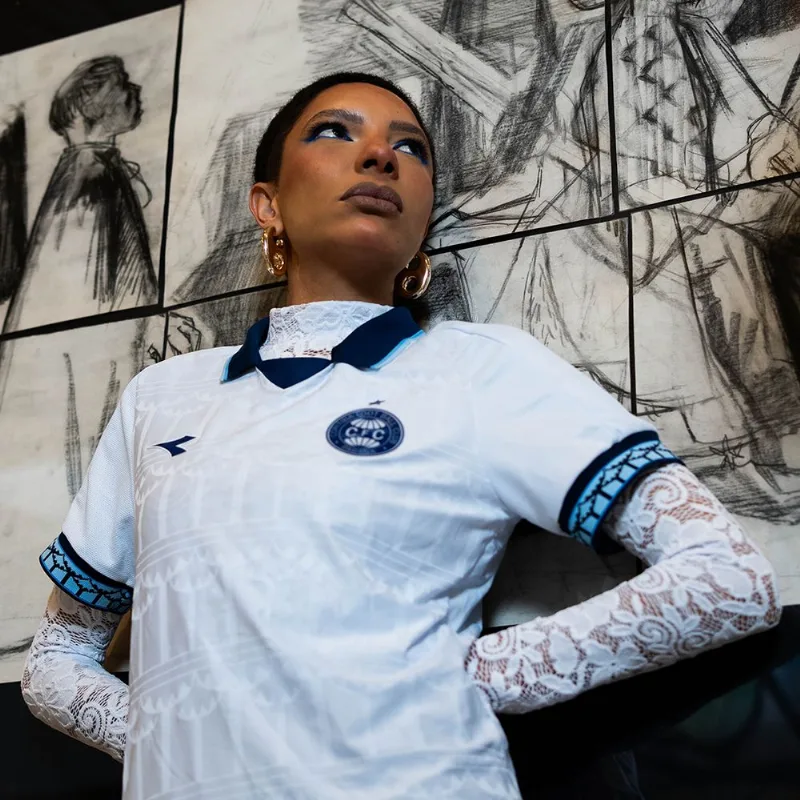 Camisa Coritiba Jogo Oficial 3 Feminina Branca e Azul M