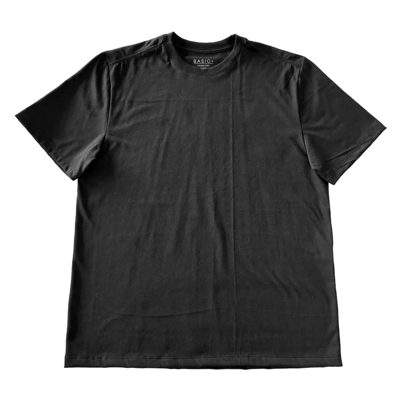CAMISETA ALGODAO MASC,EM ALGODÃO, C872 B+ PRETO G