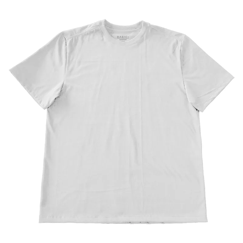 CAMISETA ALGODAO MASC,EM ALGODÃO, C872 B+ OFF WHT P