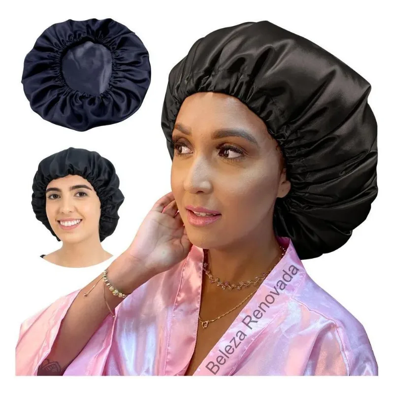 Touca De Cetim Luxo Anti-frizz Difusora Para Cachos