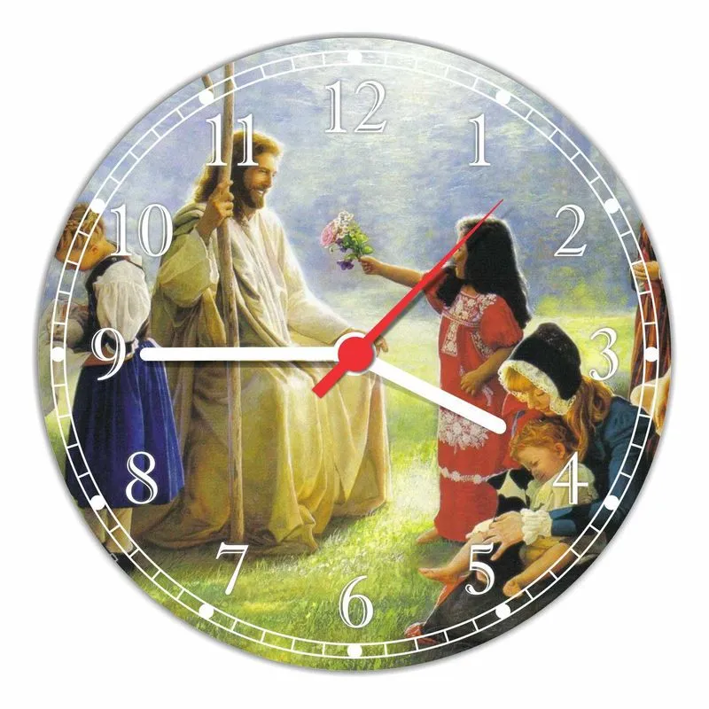 Relógio De Parede Jesus Cristo Religioso Tamanho 40 Cm R12