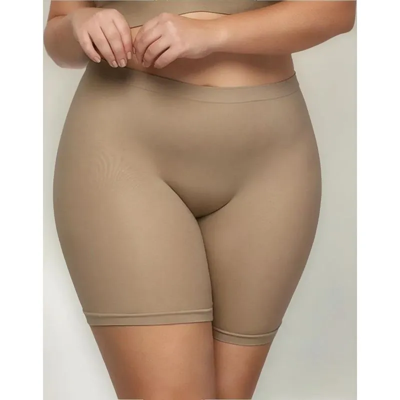 Short Íntima Plus Size Sem Costura Bermuda Cintura Alta