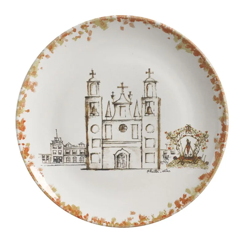 Conjunto com 6 Pratos Raso Coup Stoneware Procissão de Fé Ø26cm