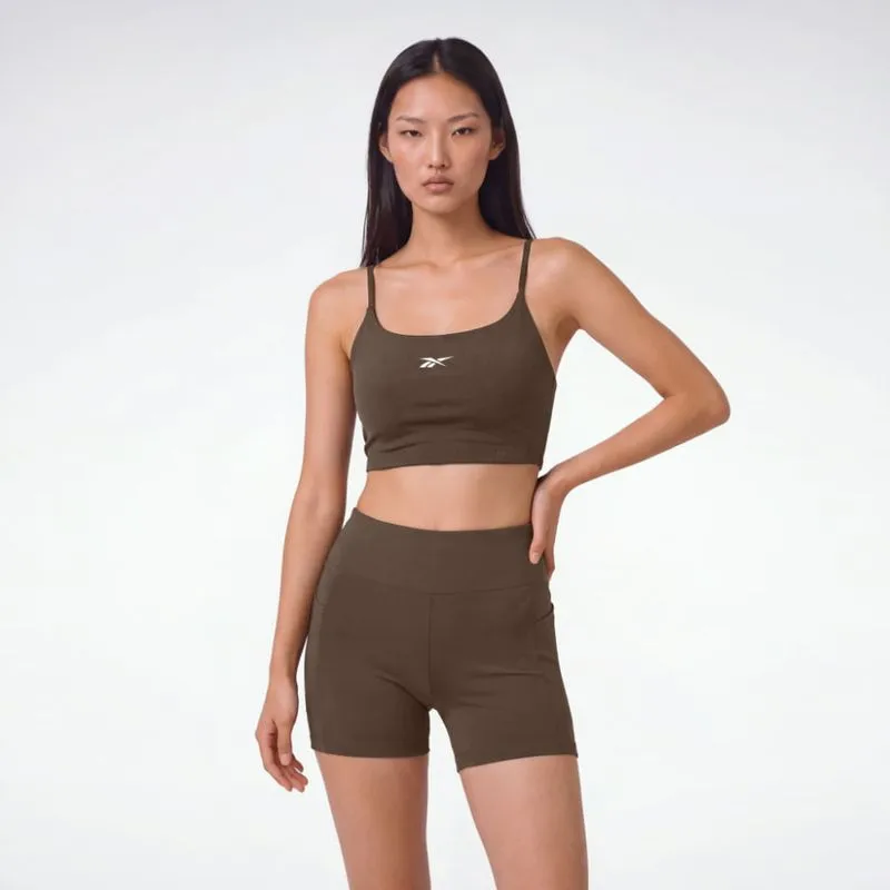 Top Reebok Alça Basic Feminino Marrom - M
